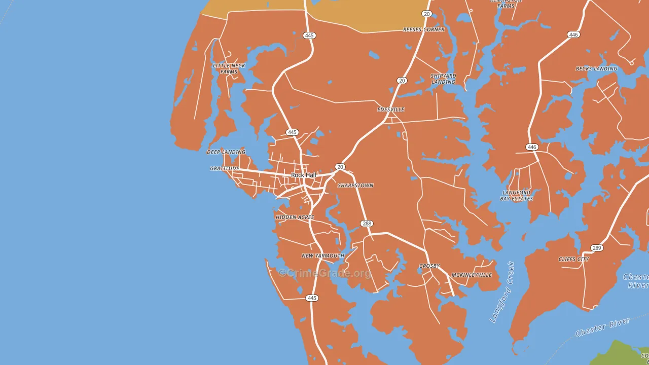 21661, MD Map of Drug-Related Crime Rates