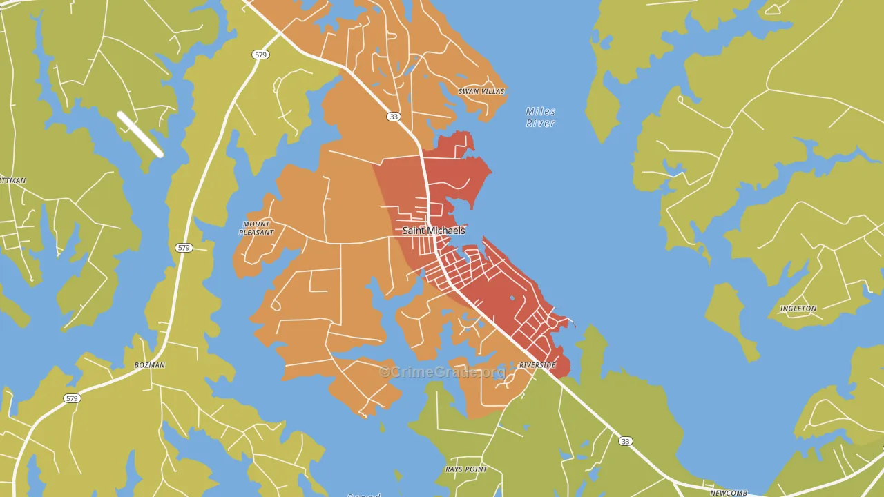 21663, MD Map of Drug-Related Crime Rates