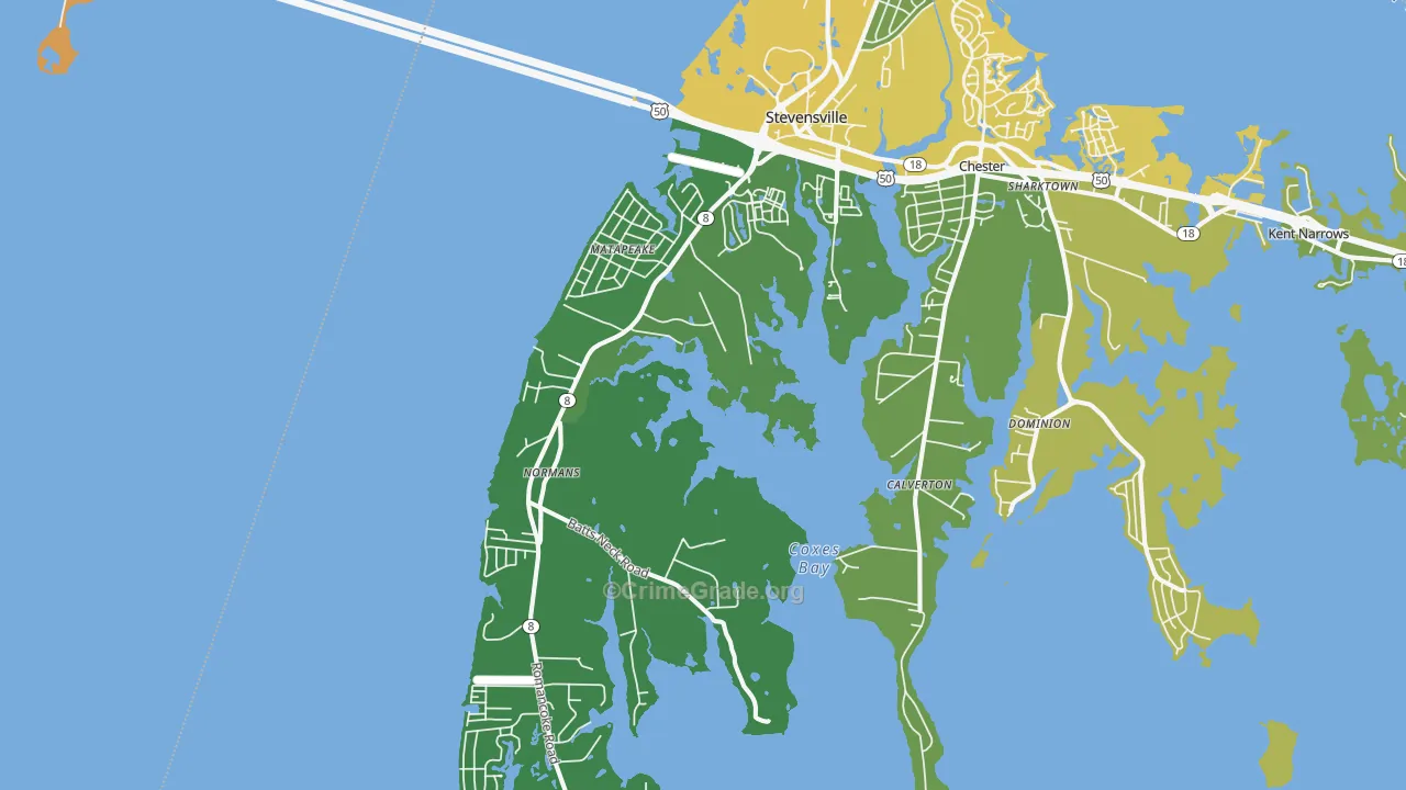 21666, MD Map of Drug-Related Crime Rates