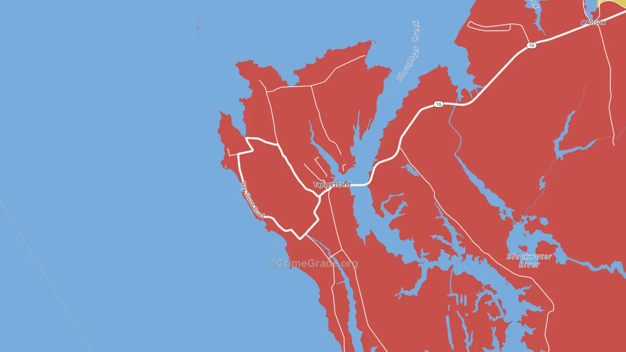 21669, MD Map of Drug-Related Crime Rates