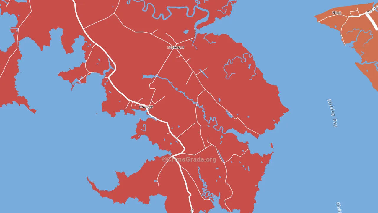 21672, MD Map of Drug-Related Crime Rates