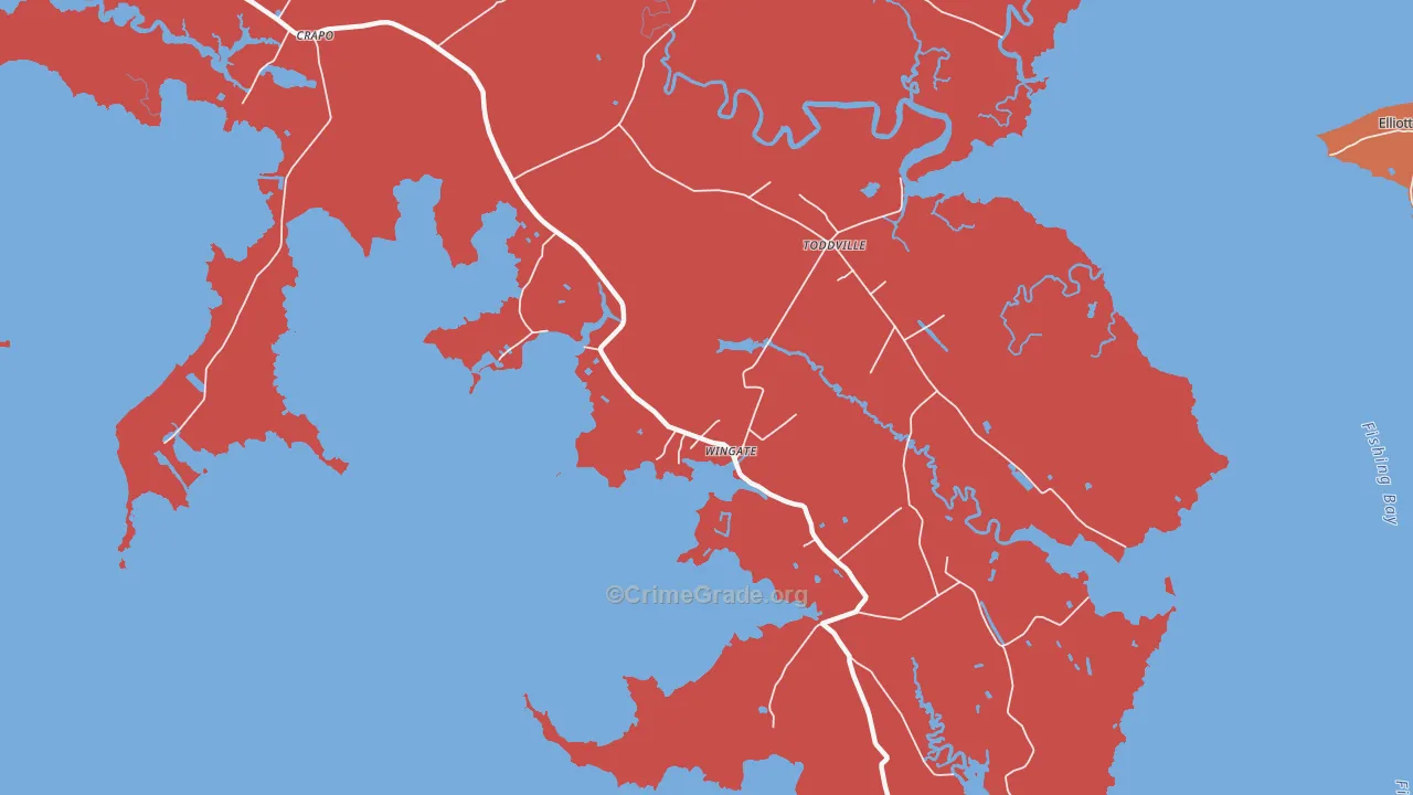 21675, MD Map of Drug-Related Crime Rates