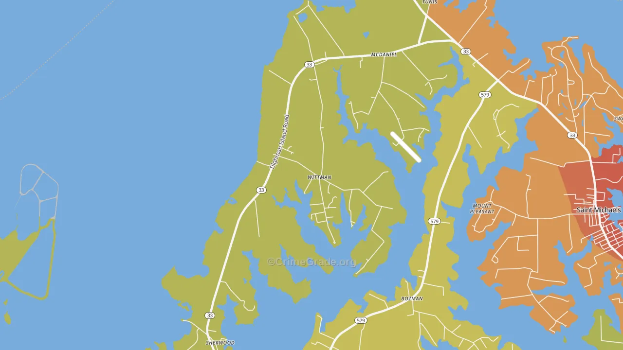 21676, MD Map of Drug-Related Crime Rates