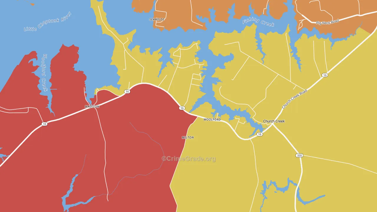 21677, MD Map of Drug-Related Crime Rates