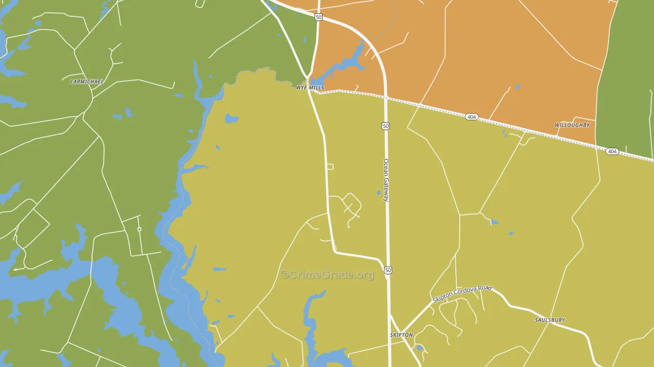 21679, MD Map of Drug-Related Crime Rates