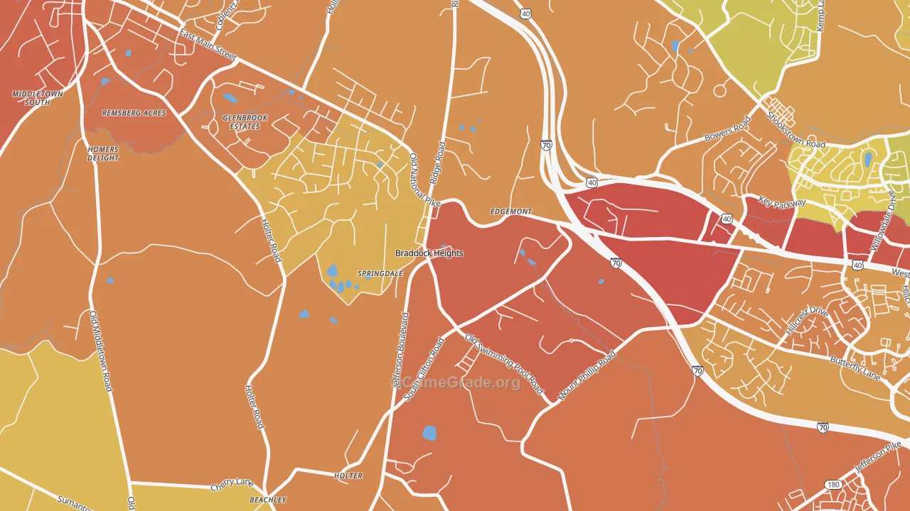 21714, MD Map of Drug-Related Crime Rates