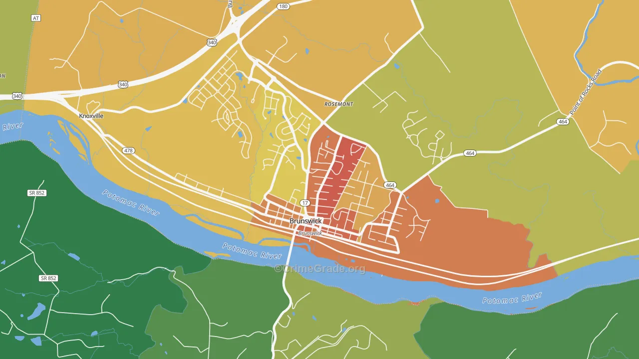 21716, MD Map of Drug-Related Crime Rates
