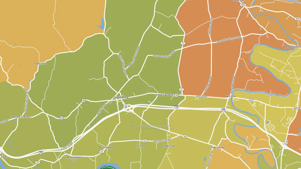 21722, MD Map of Drug-Related Crime Rates