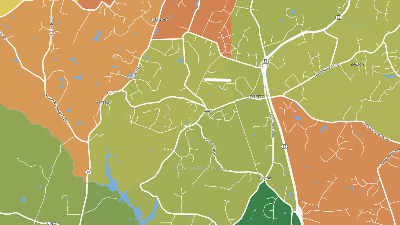 21737, MD Map of Drug-Related Crime Rates