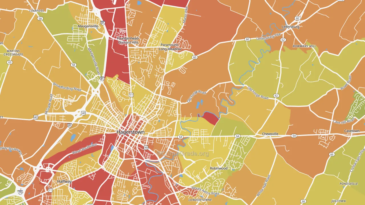 21742, MD Map of Drug-Related Crime Rates