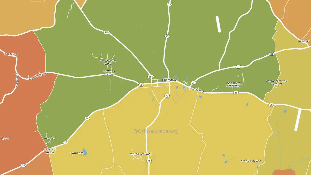 21762, MD Map of Drug-Related Crime Rates