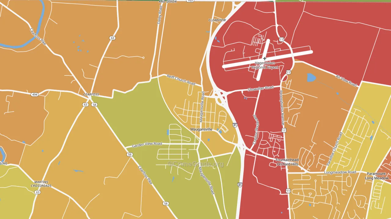 21767, MD Map of Drug-Related Crime Rates