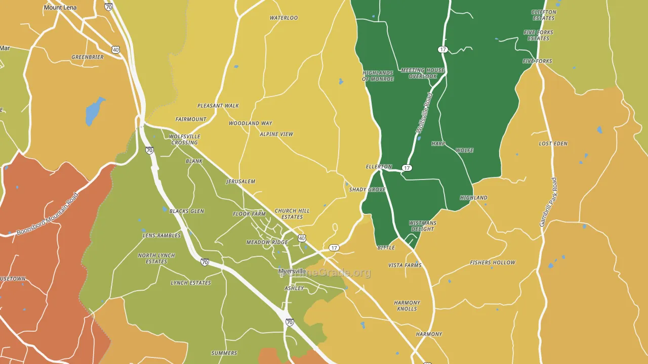 21773, MD Map of Drug-Related Crime Rates