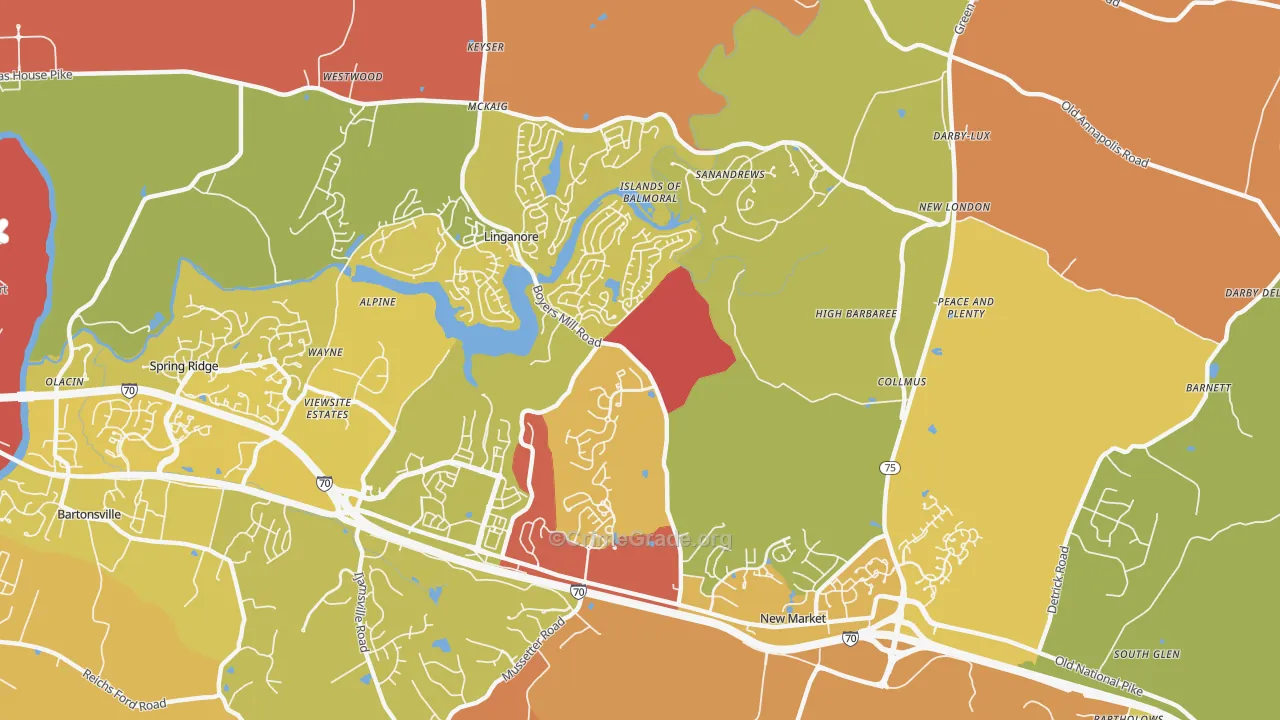 21774, MD Map of Drug-Related Crime Rates
