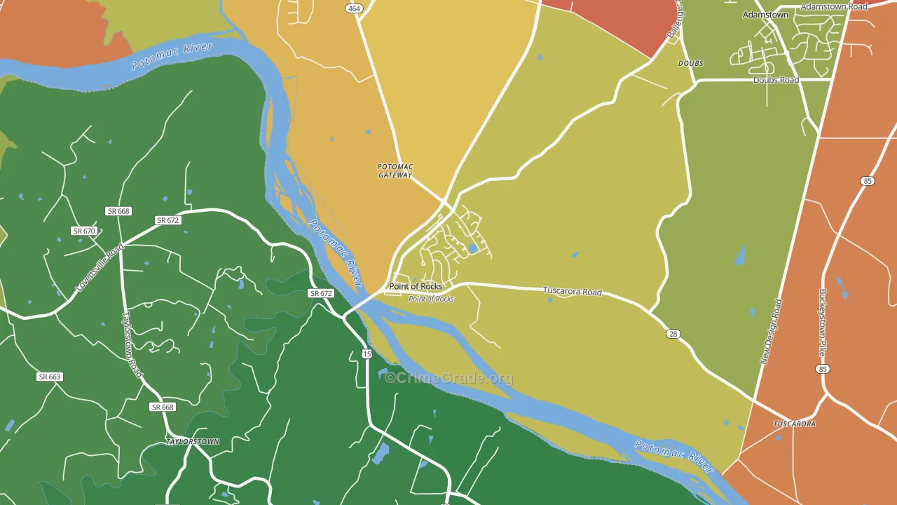 21777, MD Map of Drug-Related Crime Rates
