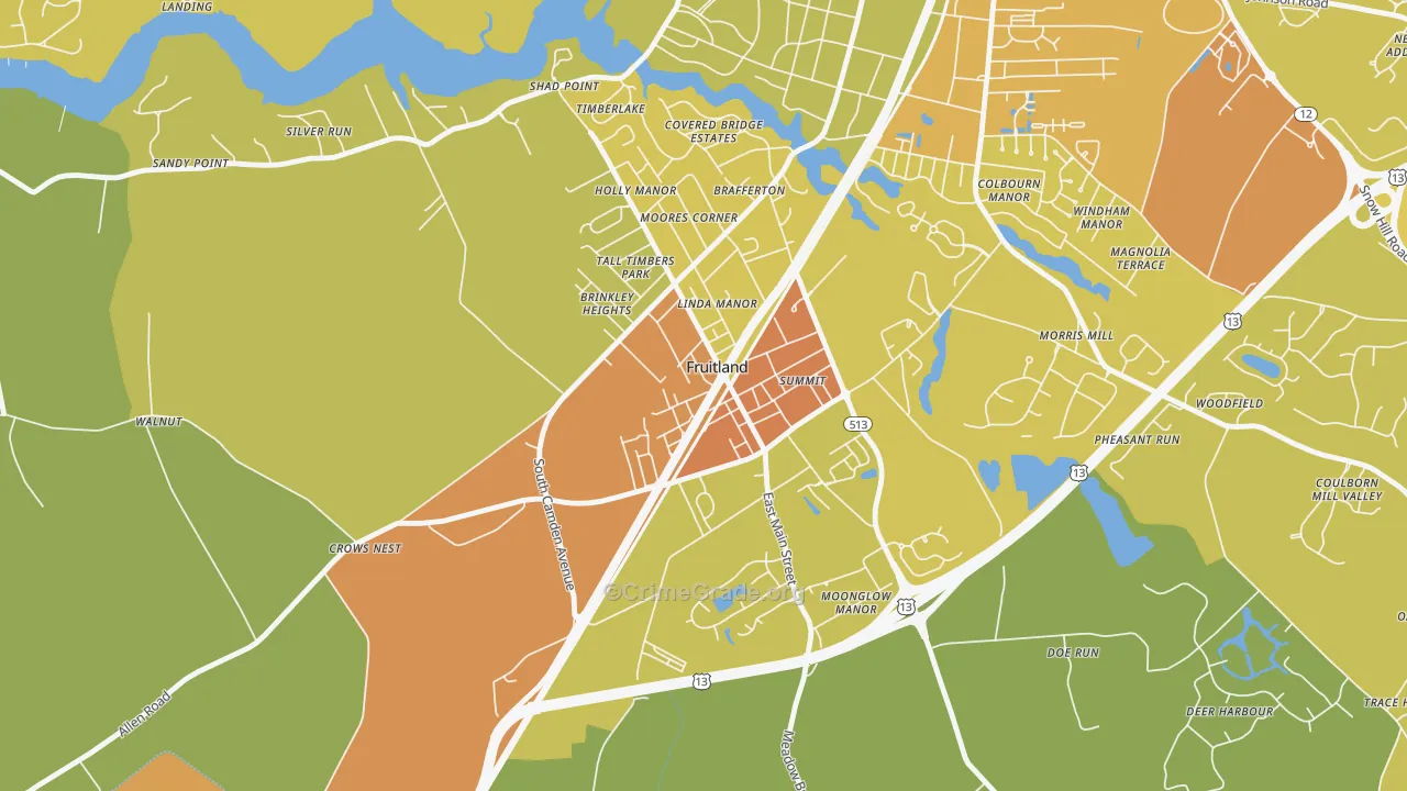 21826, MD Map of Drug-Related Crime Rates