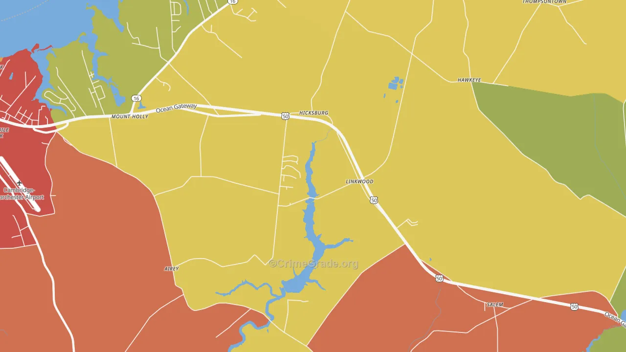 21835, MD Map of Drug-Related Crime Rates