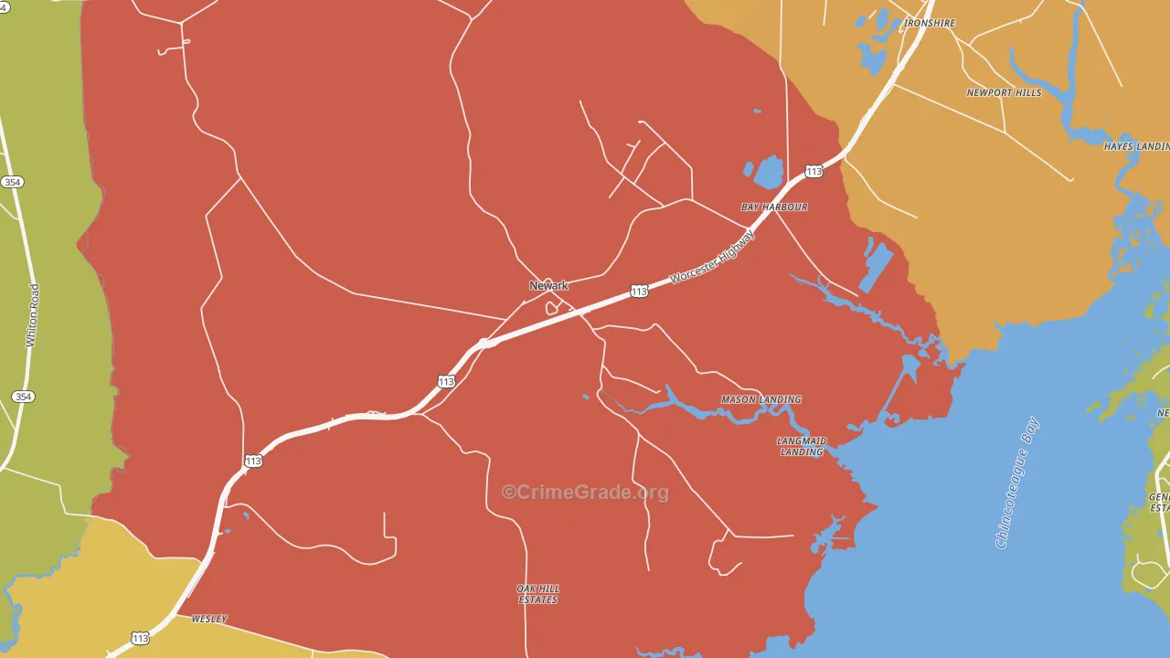 21841, MD Map of Drug-Related Crime Rates