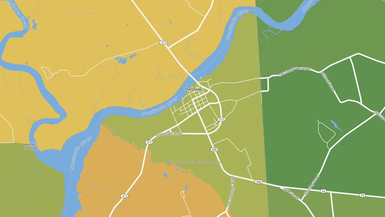 21861, MD Map of Drug-Related Crime Rates
