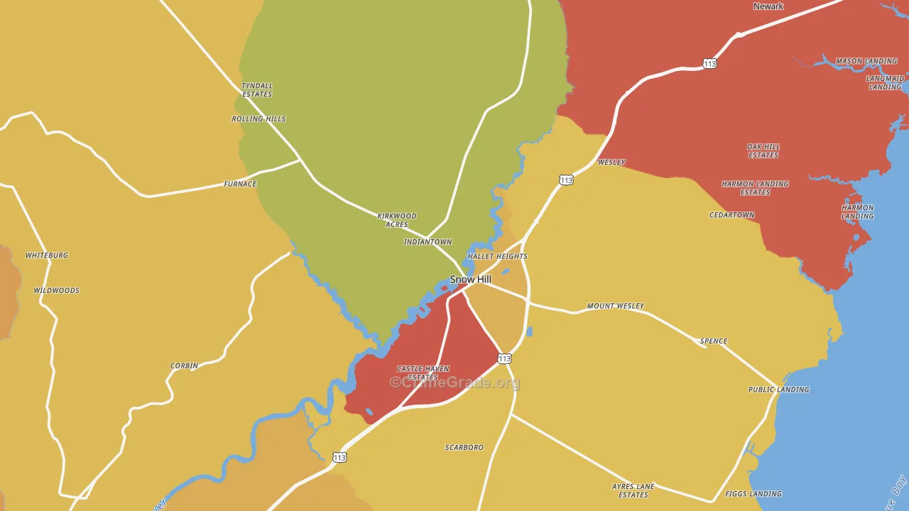 21863, MD Map of Drug-Related Crime Rates
