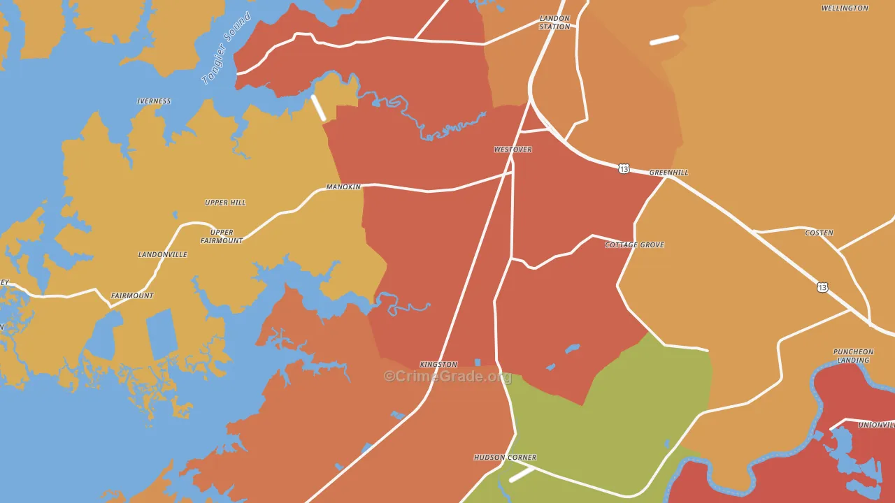 21871, MD Map of Drug-Related Crime Rates