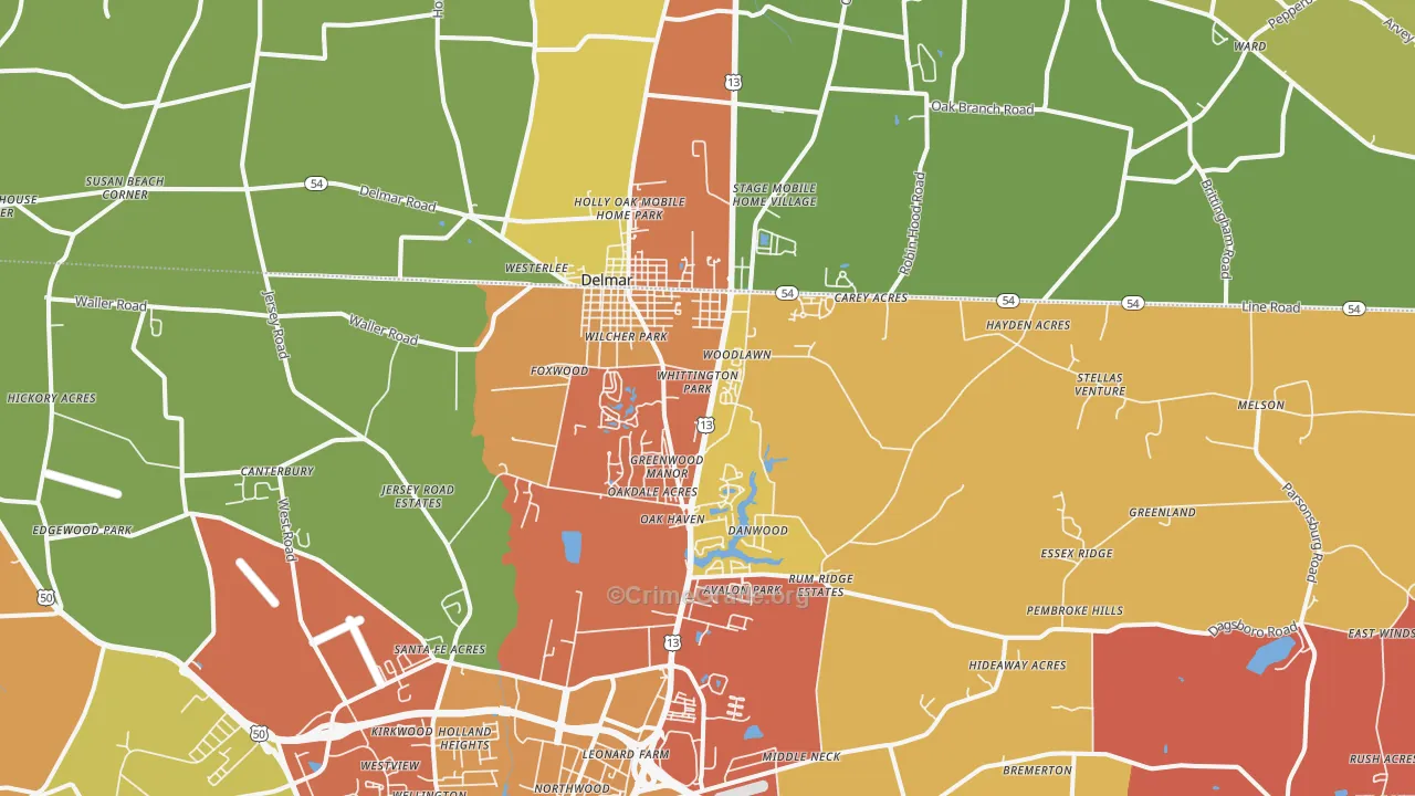 21875, MD Map of Drug-Related Crime Rates