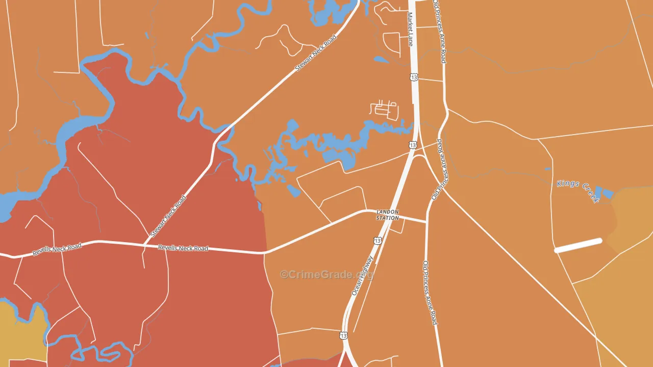 21890, MD Map of Drug-Related Crime Rates