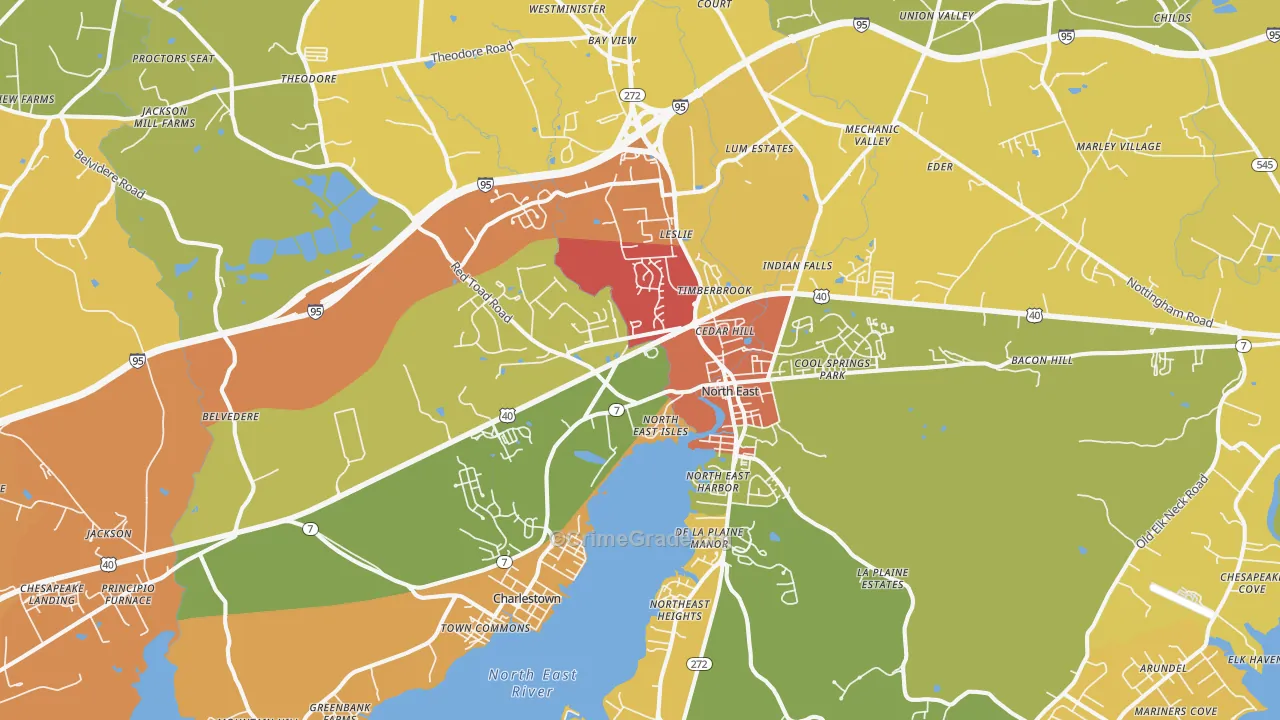 21901, MD Map of Drug-Related Crime Rates