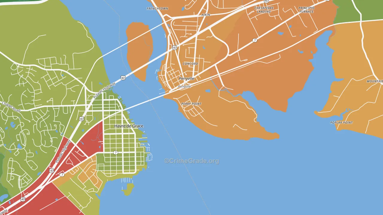 21902, MD Map of Drug-Related Crime Rates