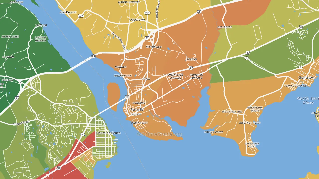 21903, MD Map of Drug-Related Crime Rates