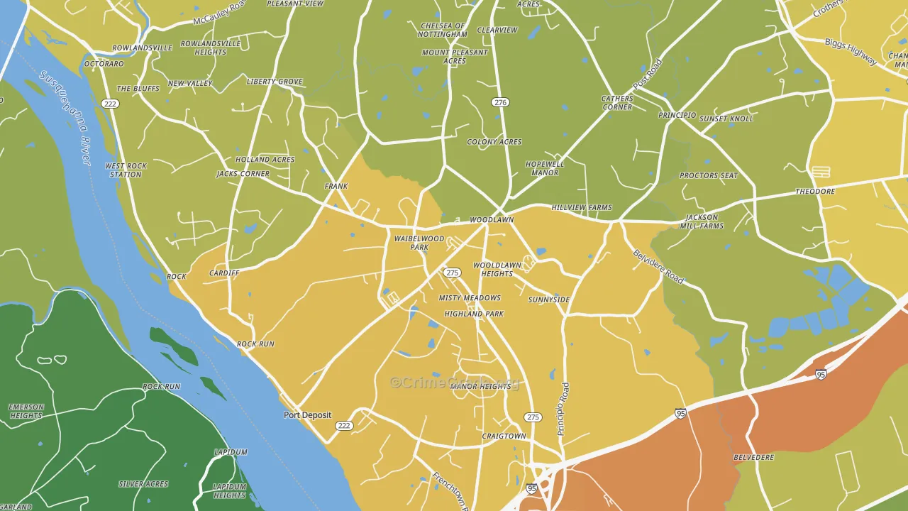 21904, MD Map of Drug-Related Crime Rates