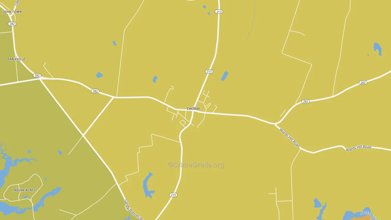 21913, MD Map of Drug-Related Crime Rates