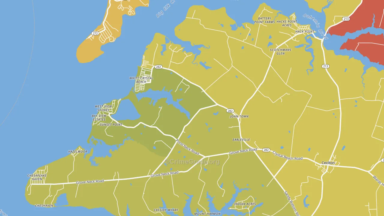 21919, MD Map of Drug-Related Crime Rates