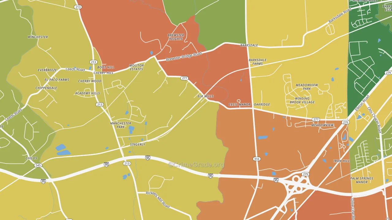 21920, MD Map of Drug-Related Crime Rates