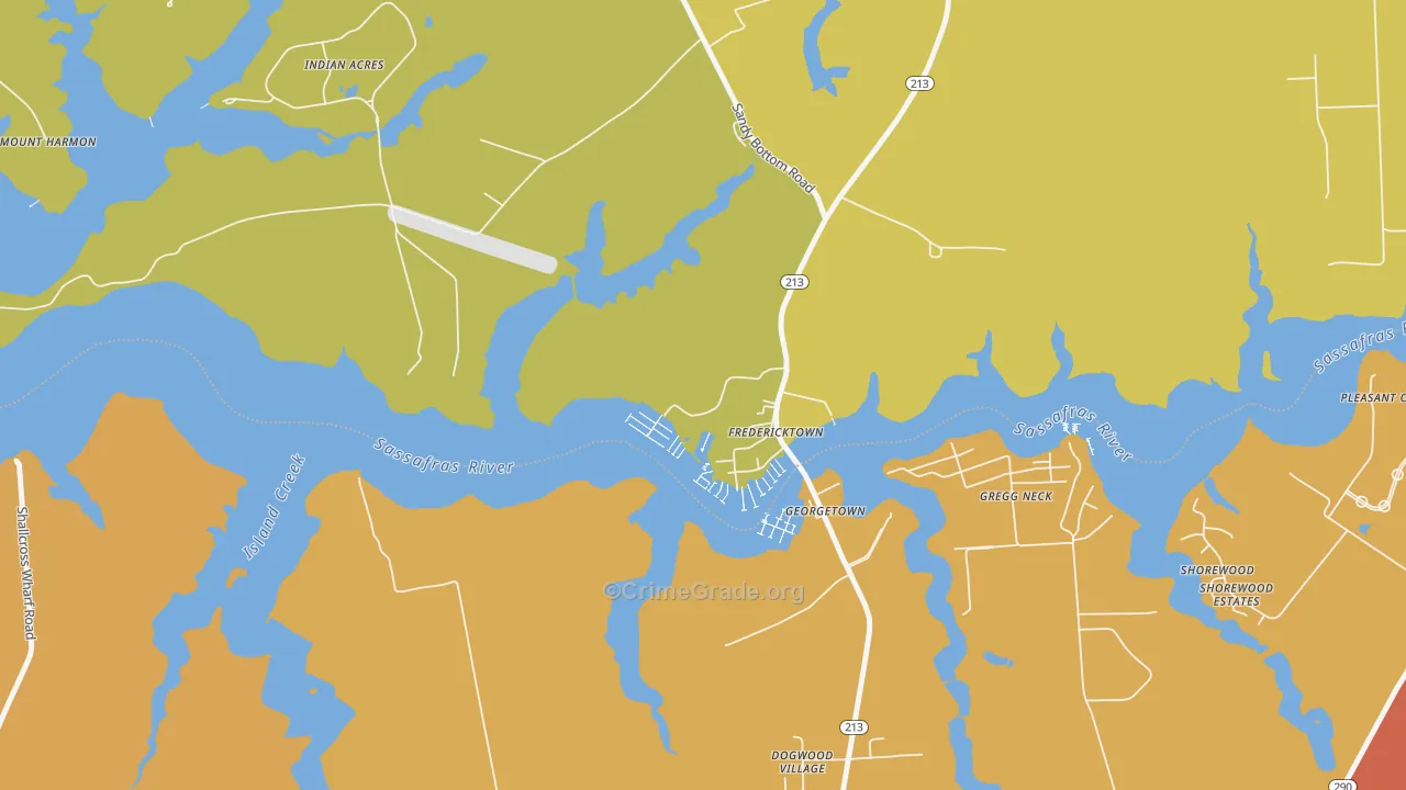 21930, MD Map of Drug-Related Crime Rates