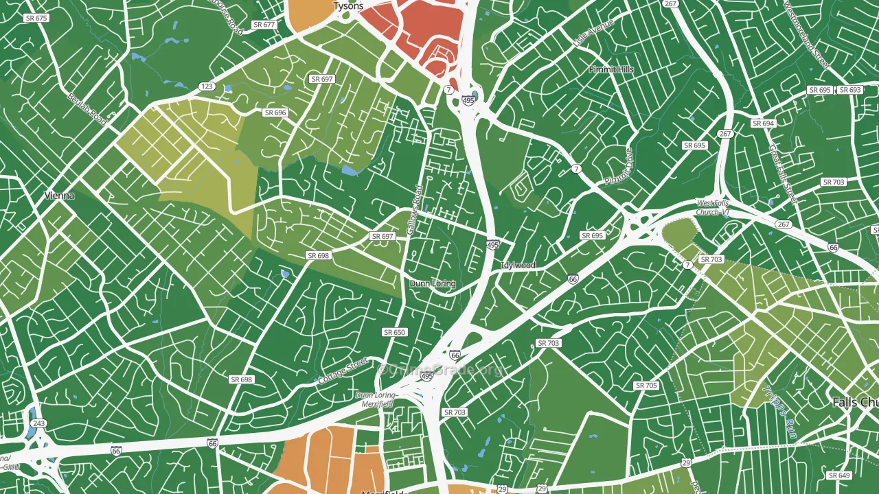 22027, VA Map of Drug-Related Crime Rates