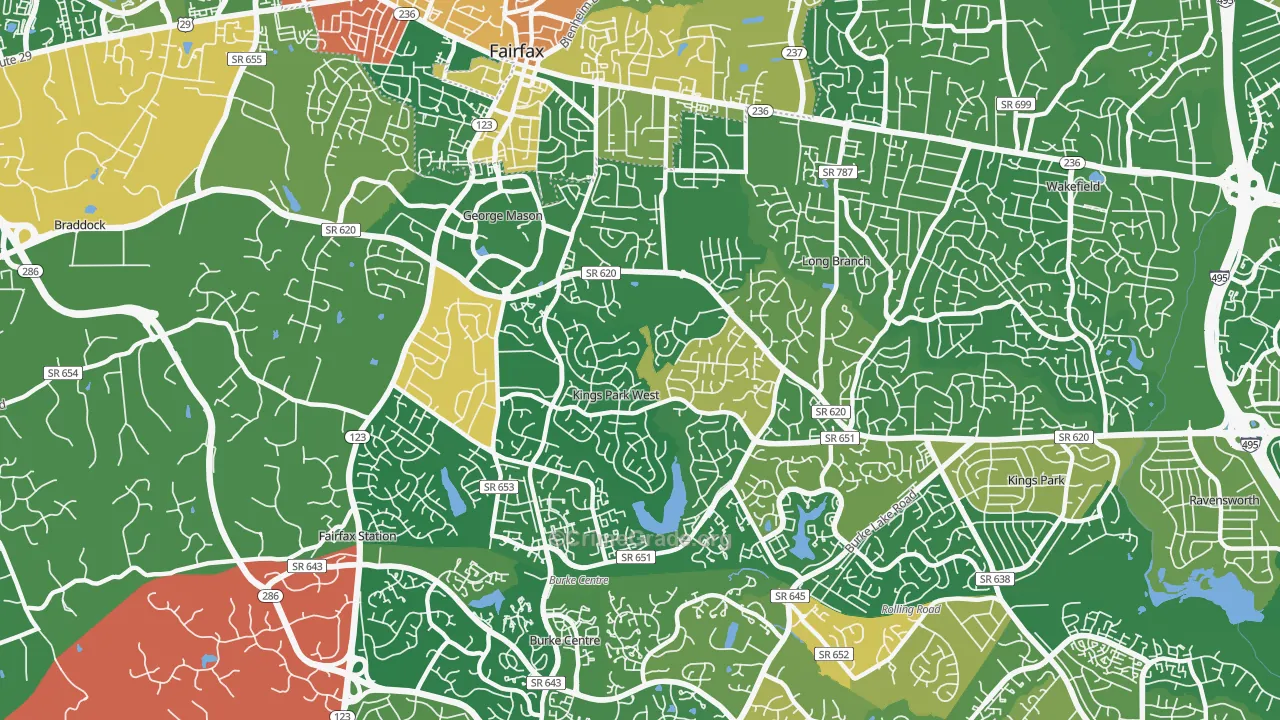 22032, VA Map of Drug-Related Crime Rates