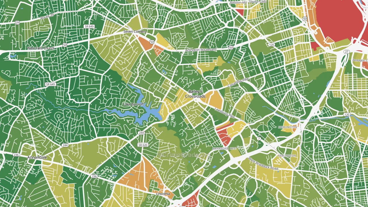 22041, VA Map of Drug-Related Crime Rates