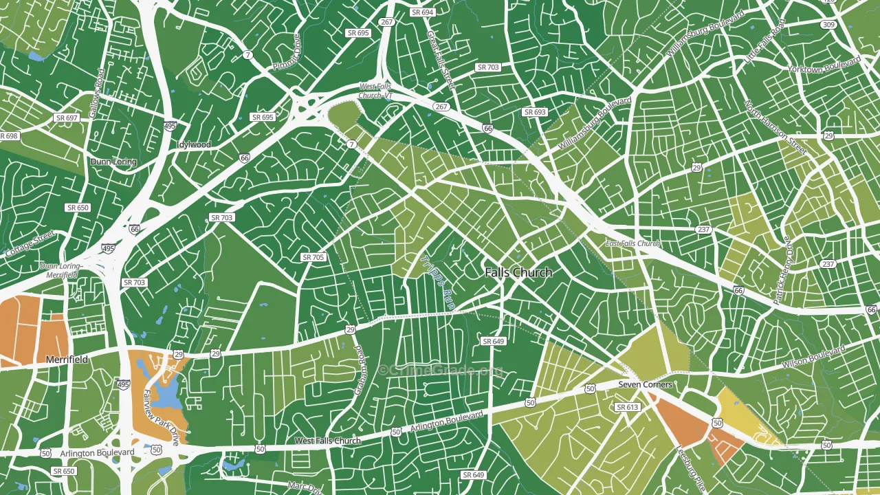 22046, VA Map of Drug-Related Crime Rates