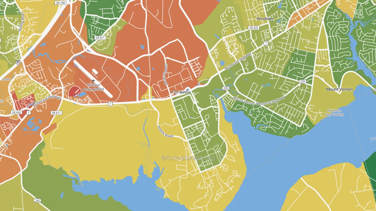 22060, VA Map of Drug-Related Crime Rates