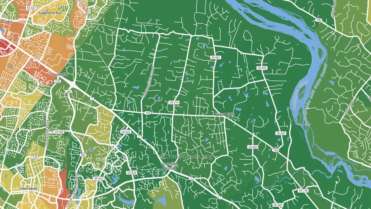22066, VA Map of Drug-Related Crime Rates