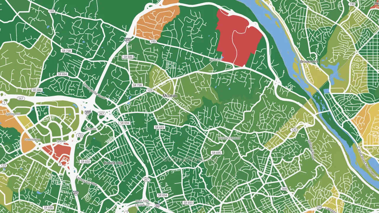 22101, VA Map of Drug-Related Crime Rates