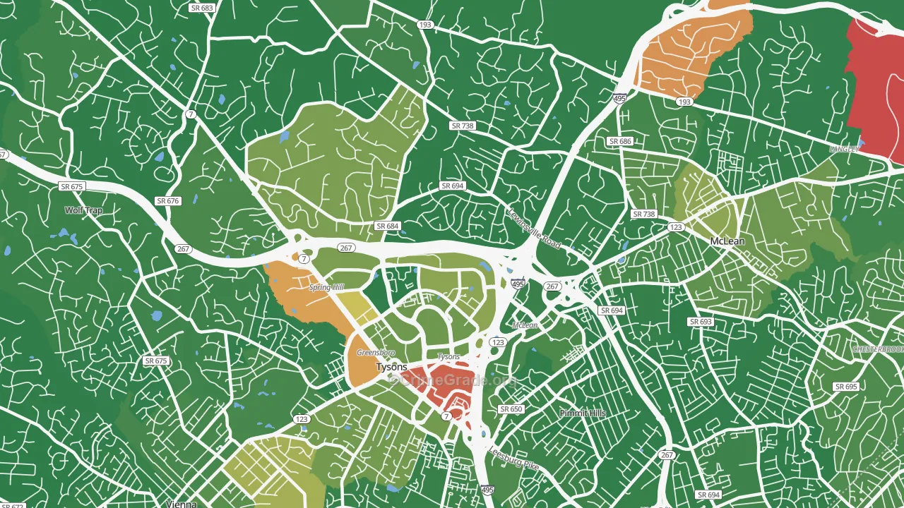 22102, VA Map of Drug-Related Crime Rates