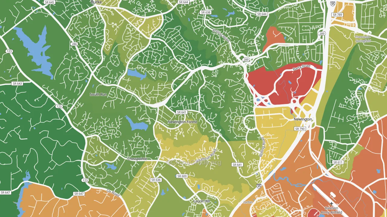 22153, VA Map of Drug-Related Crime Rates
