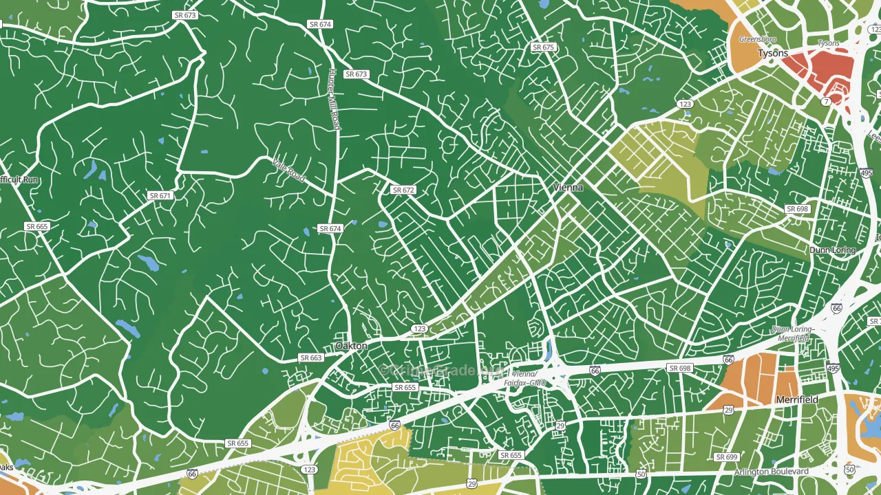 22181, VA Map of Drug-Related Crime Rates