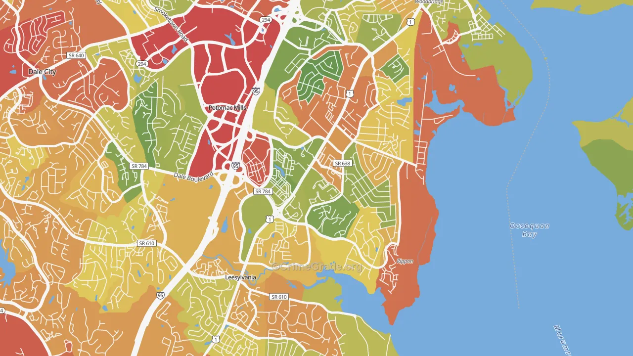 22191, VA Map of Drug-Related Crime Rates