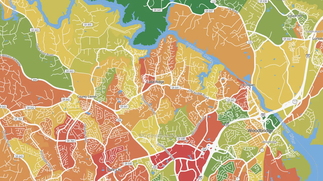 22192, VA Map of Drug-Related Crime Rates