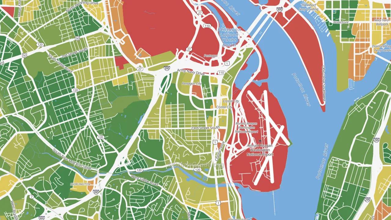 22202, VA Map of Drug-Related Crime Rates