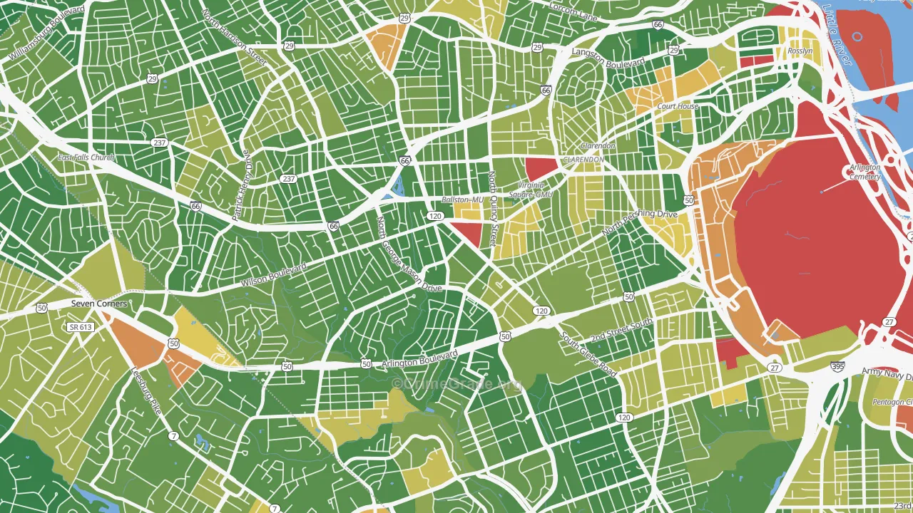 22203, VA Map of Drug-Related Crime Rates