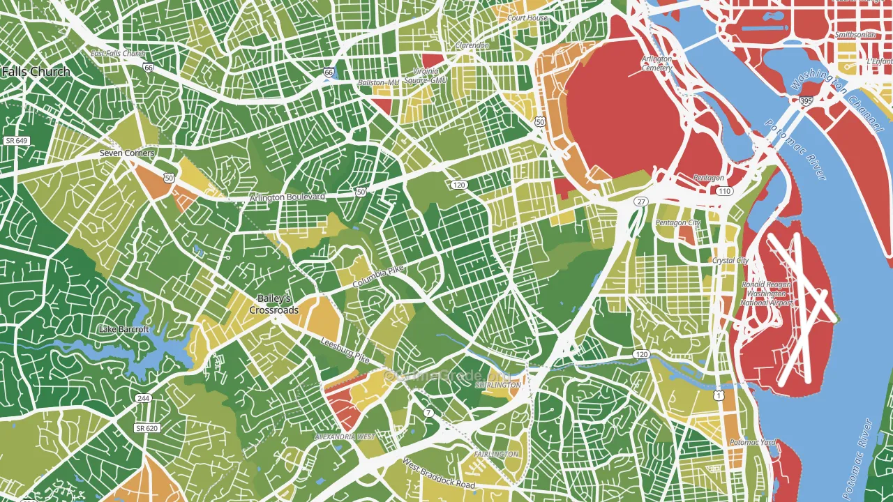 22204, VA Map of Drug-Related Crime Rates